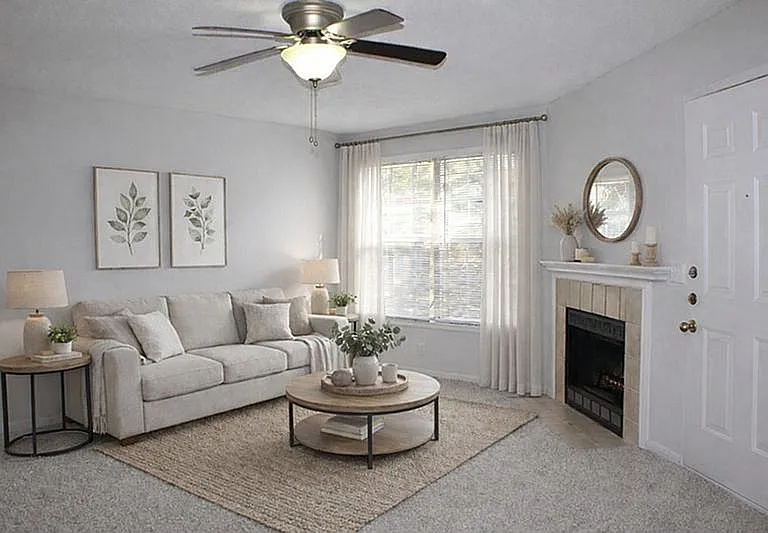 Living Room with Fireplace