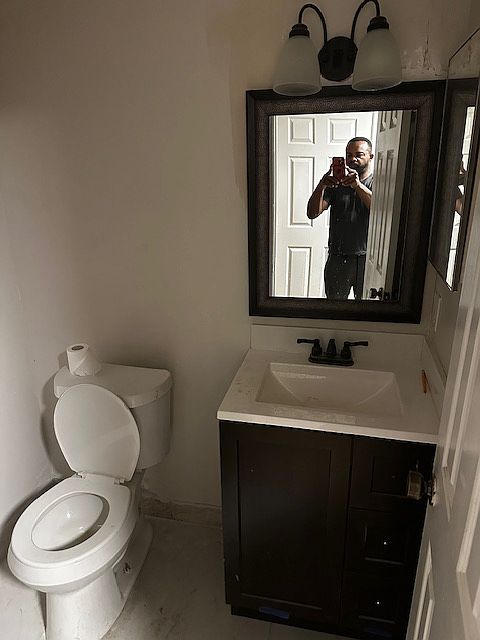 1/2 bath on first floor.