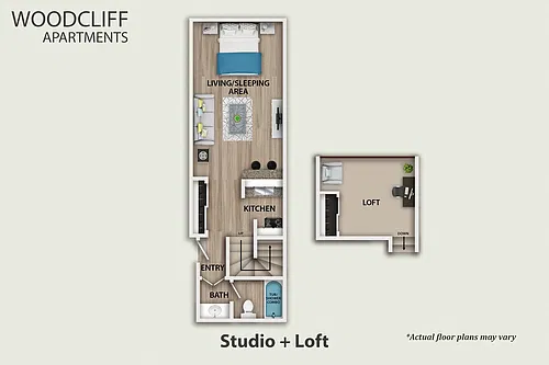 Floor plan Studio Plus Loft