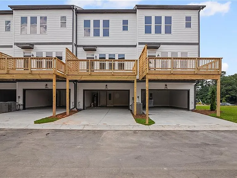Deck and garage