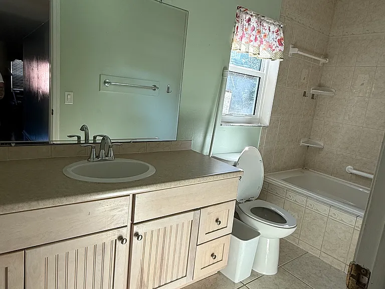 Oversized Bathroom Vanity with Deep Tub/Shower