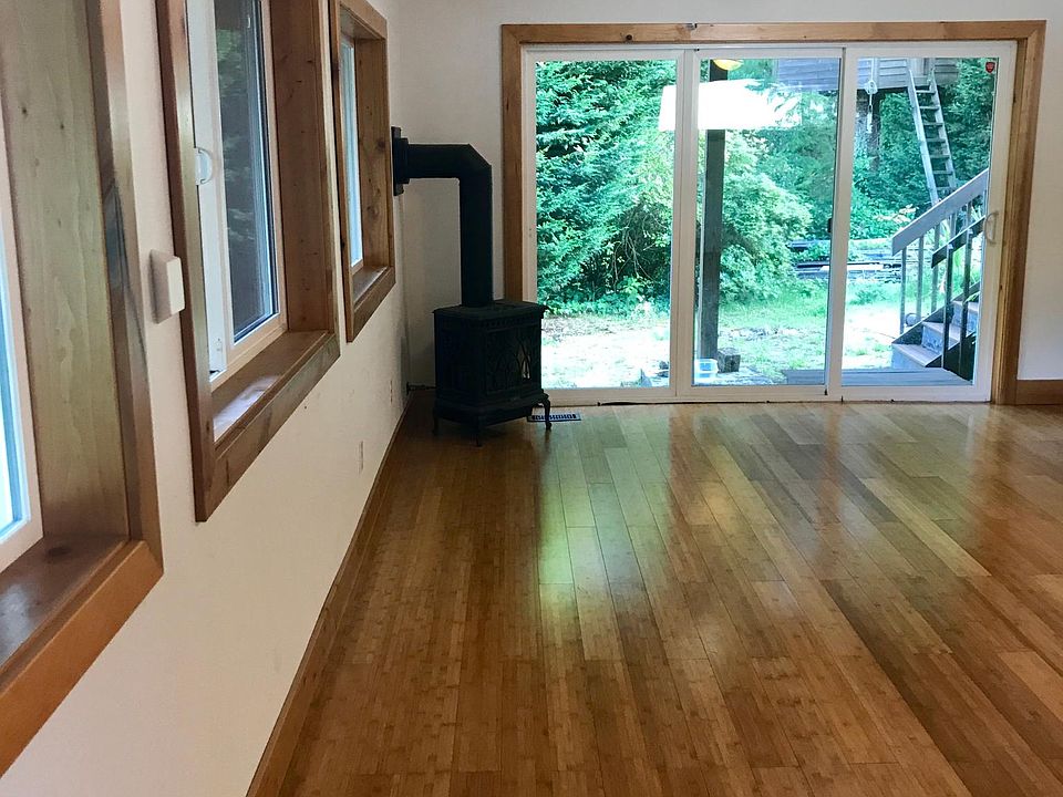 Living room facing backyard