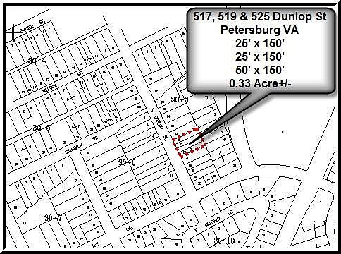 Plat Map of Dunlop St lots