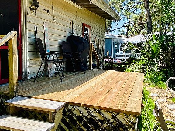 Outside deck