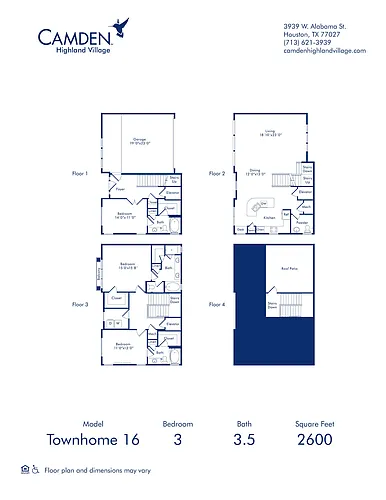 Floor plan Townhome 16