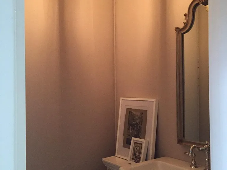 Hall bath off of kitchen!