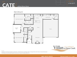 Cate without bonus room Plan, Villas at Stone Creek, West Jordan, UT 84081