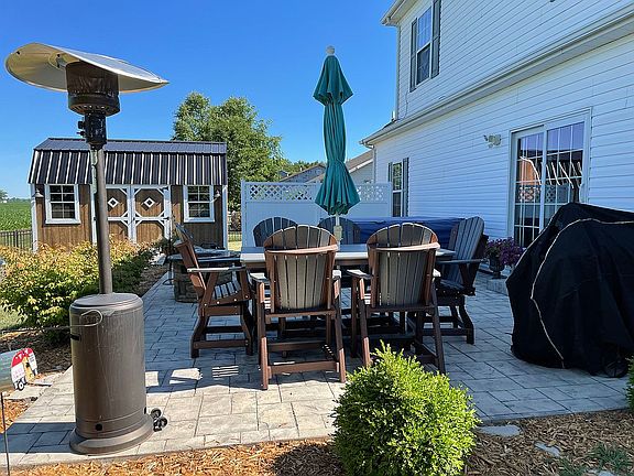 Stamped concrete patio