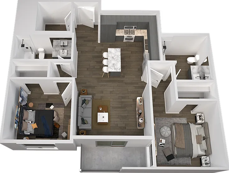 Explore this contemporary apartment layout, perfect for modern living. Explore this contemporary apartment layout, perfect for modern living.