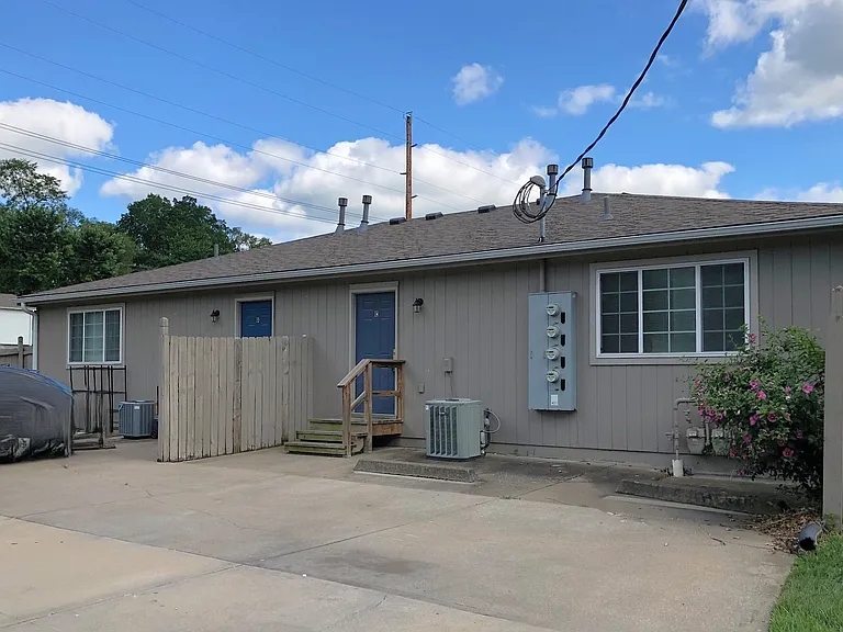 Rear entrance, off-street parking