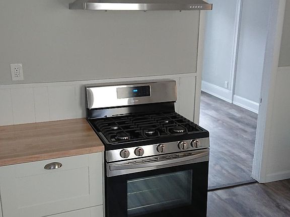 Stove and hood.