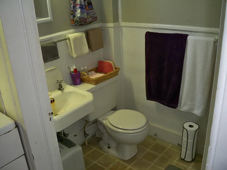 bathroom off of kitchen