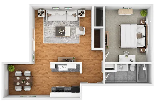 Floor plan 1 bedroom
