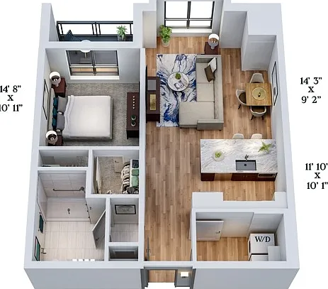 B11 | 1x1 | 790 sq ft B11 | 1x1 | 790 sq ft