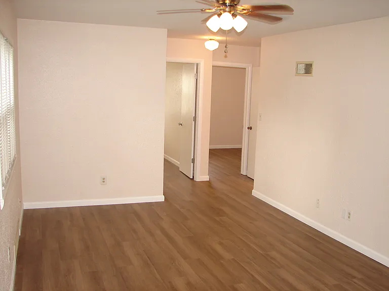 Fresh paint, flooring, and light fixtures.