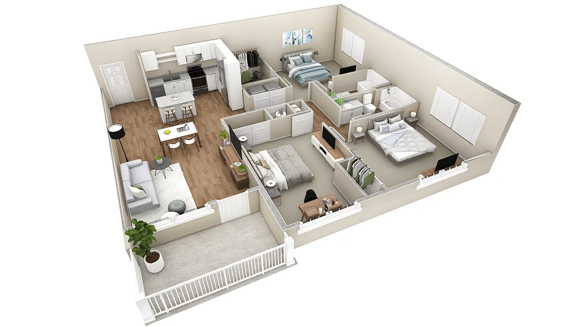 Floor plan 3 BR Premier Summit
