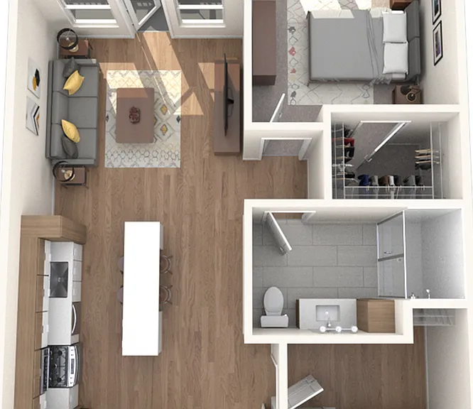 1 Bedroom, 1 Bath 1 Bedroom, 1 Bath