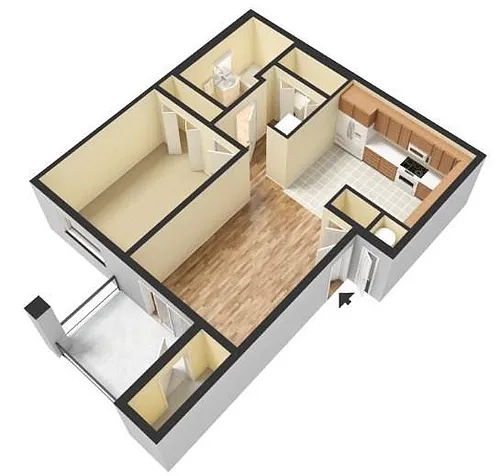 Floor plan 1 Bedroom