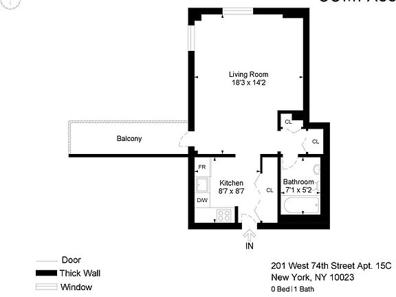 2nd image of 201 W 74th St APT 15C