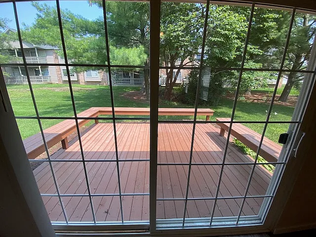 sliding patio door to rear deck
