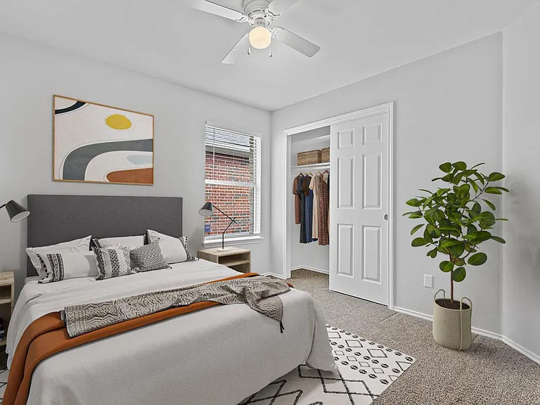 Bedroom 3. This image shows a virtually furnished space. Bedrooms come unfurnished.