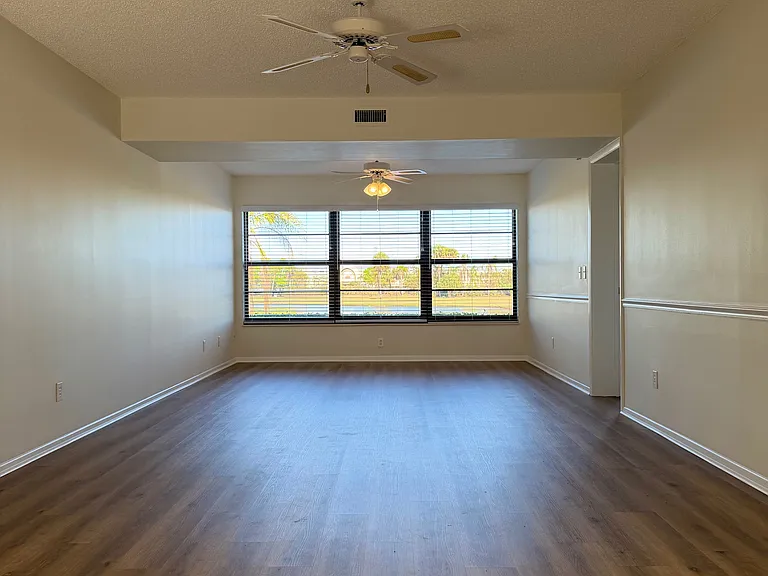 Newly installed vinyl plank floors