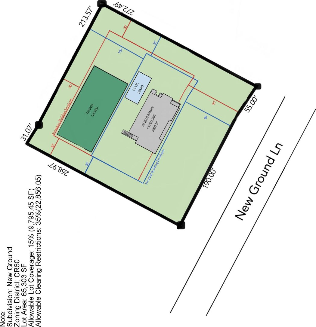  Tennis room with variance