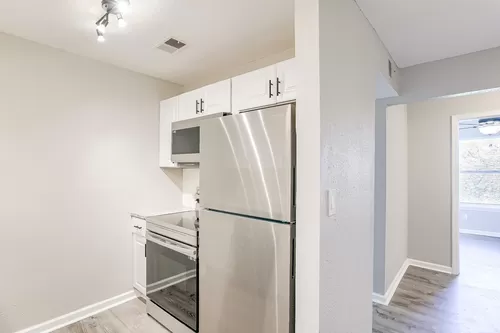 Completely renovated, upgraded unit kitchen. - Victory Park Apartments
