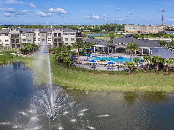 Lake With Fountain View