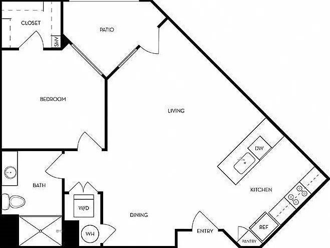 William | 1 Bed/1 Bath | 801-847 SF William | 1 Bed/1 Bath | 801-847 SF