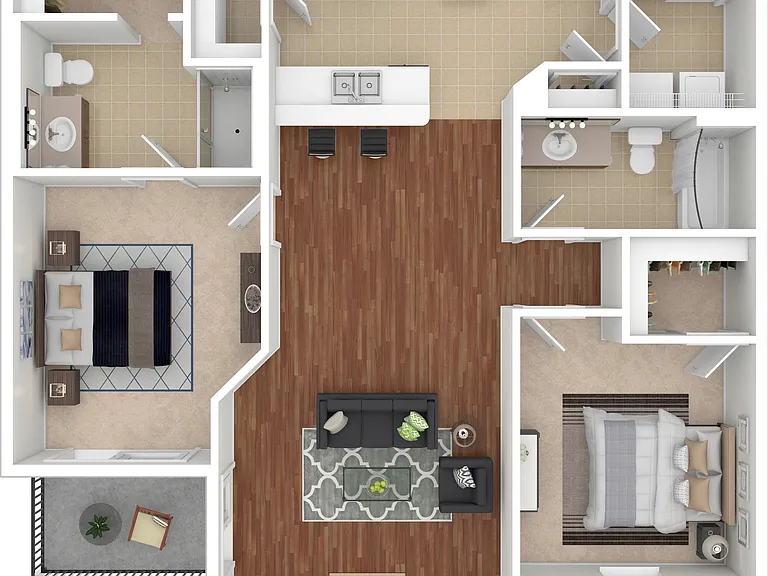 2 bed 2 bed