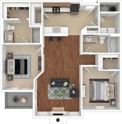 Floor plan 2x2 Birch