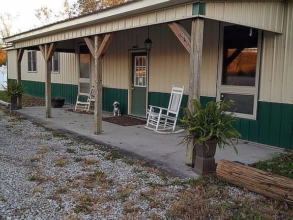 Porch on Front of Building