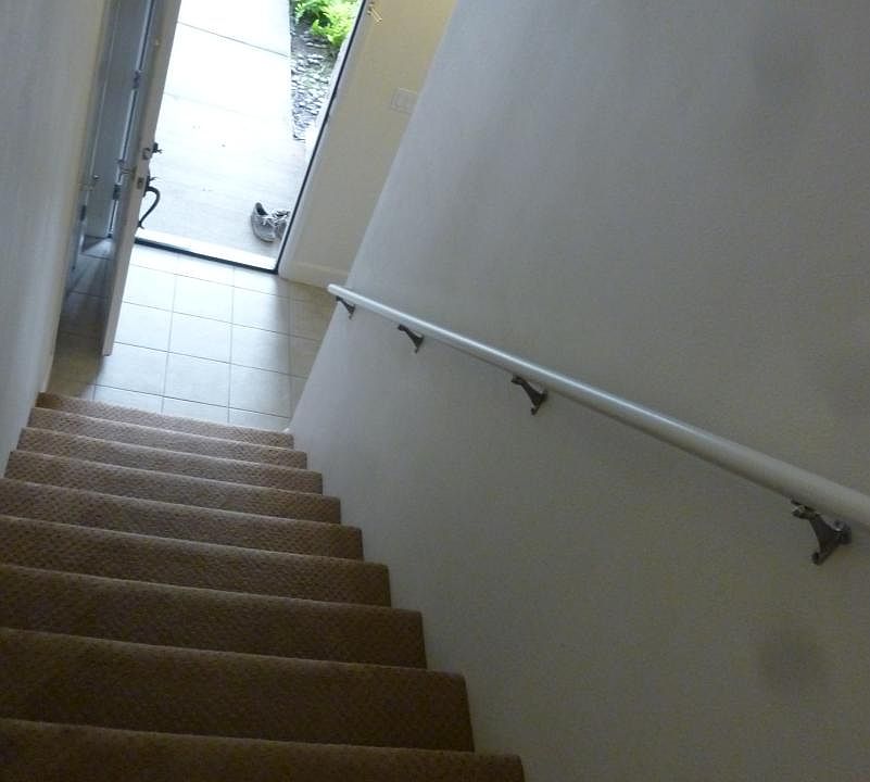 stairway from ground floor to second floor living space