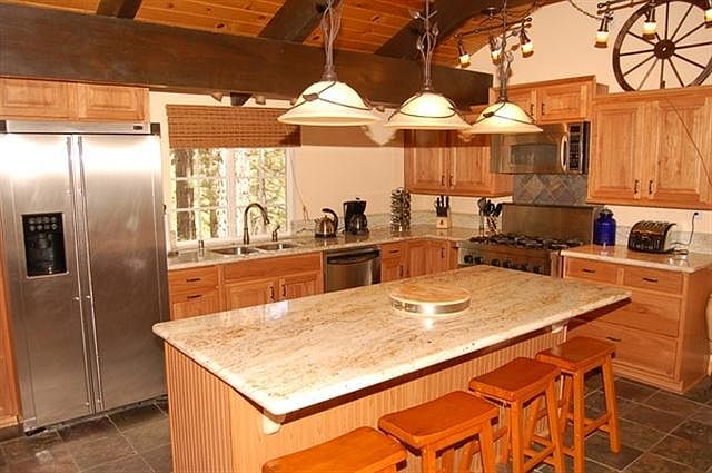 Beautiful Chefs Kitchen with 8 foot island, thermador range
