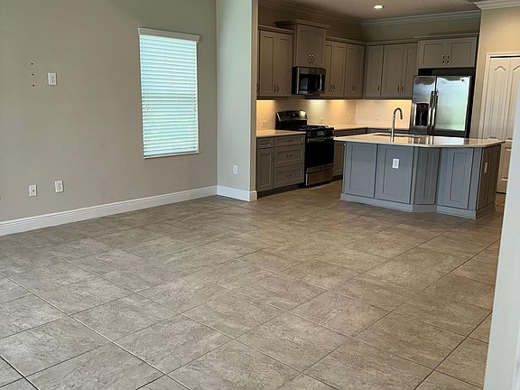 Kitchen and family room