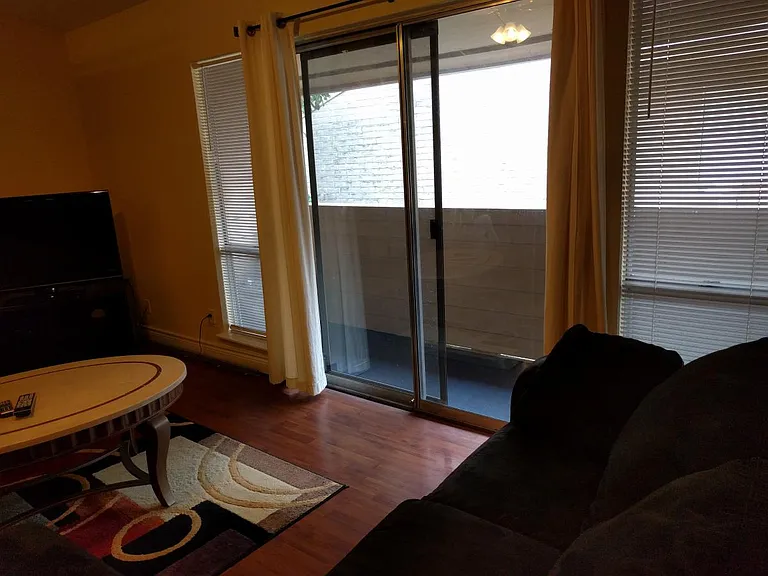 Balcony with extra storage closet not seen in the picture