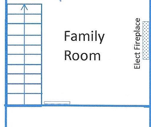 Basement level floor layout in relationship to walk-out patio