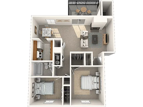 Floor plan Two Bedroom Apartment