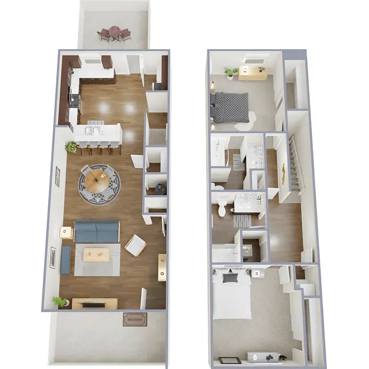 Floor plan 2 Bedroom 2 Bathroom