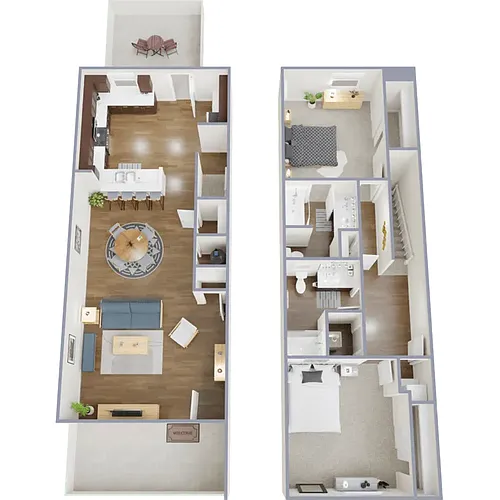 Floor plan 2 Bedroom 2 Bathroom