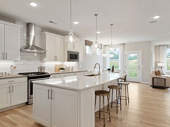 Kitchen with Stylish Pendant Lighting