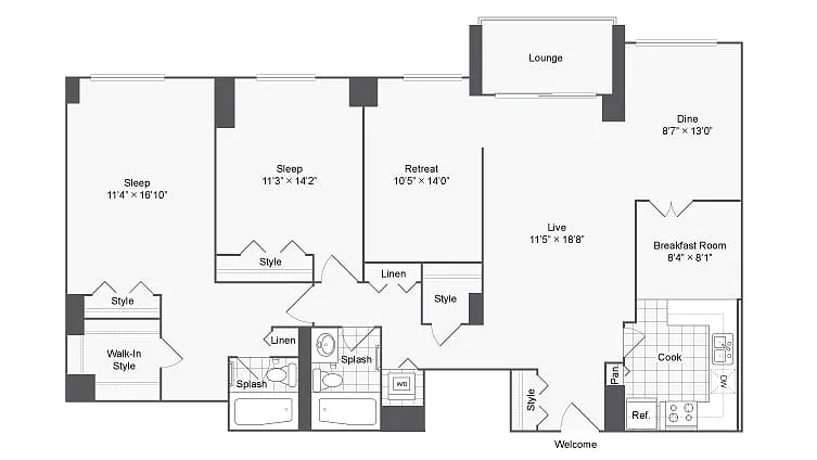 Floor plan Hampton