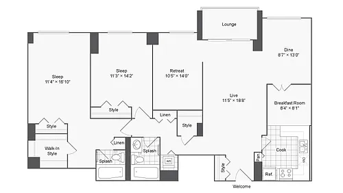 Floor plan Hampton