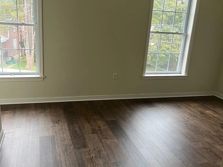 Front bedroom includes a large closet and a smaller coat closet. And a ceiling fan.