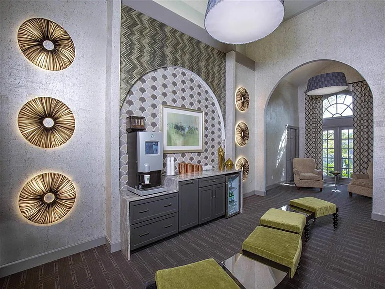 Resident lounge with gourmet coffee bar
