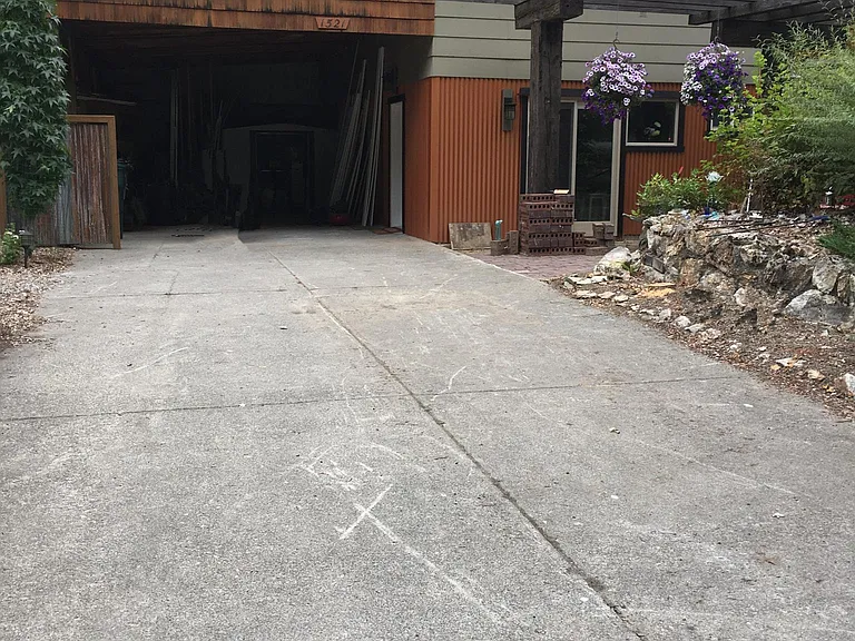 Driveway and carport.