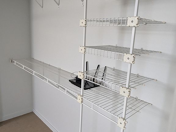 large closet with shelving