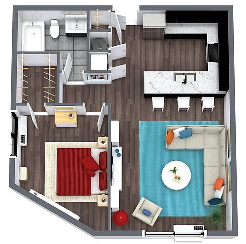 Floor plan 1 Bedroom Basic