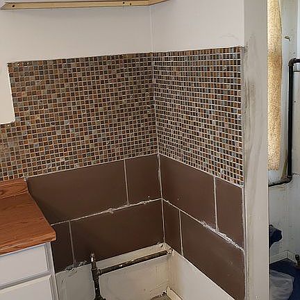 Tiled Wall for Stove placeme